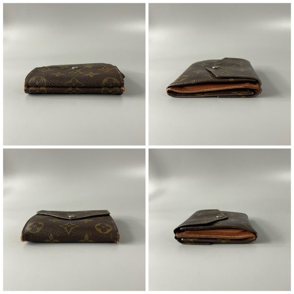 💯% Authentic Vintage Louis Vuitton Monogram Elise Trifold Canvas Leather Wallet - Picture 14 of 14